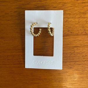 Oak + Fort gold hoop earrings